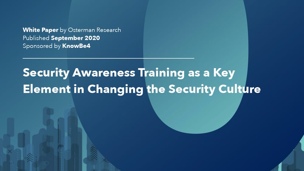 Security Awareness Training as a Key Element in Changing the Security